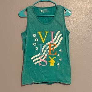 Dutch Bros Teal 'Good Vibes' Tank Top